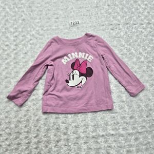 Disney Jumping Beans Girls Minnie Mouse Long Sleeve Shirt Graphic Tee Pink 2T